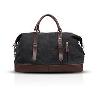 FANDARE Sporttasche Reisetasche Handgepäck Weekender für Damen Herren Multifunktion Umhängetasche Canvas Sporttasche Duffel Bag für Übernachtung Strandhandtasche Reisen Outdoor Camping Schwarz