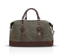 FANDARE Sporttasche Reisetasche Handgepäck Weekender für Damen Herren Multifunktion Umhängetasche Canvas Sporttasche Duffel Bag für Übernachtung Strandhandtasche Reisen Outdoor Camping Armeegrün