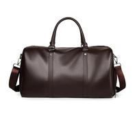 FANDARE Sporttasche Reisetasche Herren Damen Weekender mit Schuhfach Ryanair Handgepäck PU Leder Weekender Bag Schwimmtasche Fitnesstasche Trainingstasche Badetasche Reisetasche Urlaubstasche Braun