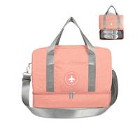 FANDARE Sporttasche Reisetasche Schultertasche Handgepäck Weekender Rucksack Damen Herren für Übernachtung Strandhandtasche Kosmetiktasche Camping Schwimmen Trainieren mit Schuhe Abteil Orange A