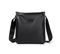 FANDARE Stilvolle Herren Umhängetasche PU Leder Schultertasche Leicht Geräumig für täglichen Gebrauch Messenger Crossbody Bag Tragetasche Aktentasche Freizeit Business Arbeitstasche Schwarz