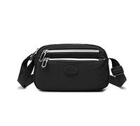 FANDARE Superleicht Schultertasche Damen Umhängetasche Wasserdicht Nylon für Sporttasche Arbeitstasche Reise Freizeit Crossbody Bag Schwarz