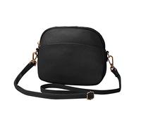 FANDARE Superleicht Schultertasche Echtleder Umhängetasche Damen für Arbeitstasche Reise Freizeit Schule Crossbody Bag Schwarz