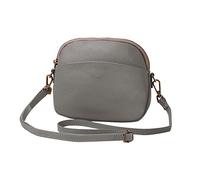 FANDARE Superleicht Schultertasche Echtleder Umhängetasche Damen für Arbeitstasche Reise Freizeit Schule Crossbody Bag Grau