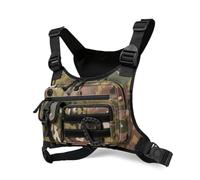 FANDARE Taktische Brusttasche EDC Laufweste Tasche Unterarm Schultertasche Schulterholster Umhängetasche Unterarm Holster Crossbody Tasche für Herren Damen Wandern Camping Reisen Camo