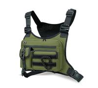 FANDARE Taktische Brusttasche EDC Laufweste Tasche Unterarm Schultertasche Schulterholster Umhängetasche Unterarm Holster Crossbody Tasche für Herren Damen Wandern Camping Reisen Grün