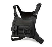 FANDARE Taktische Brusttasche EDC Laufweste Tasche Unterarm Schultertasche Schulterholster Umhängetasche Unterarm Holster Crossbody Tasche für Herren Damen Wandern Camping Reisen Schwarz
