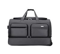 FANDARE Trolley Reisetasche mit Rollen Praktische Trolley Sporttasche Rucksack Wanderrucksack Weekender Handgepäcktrolley Herren Damen Reisegepäck für Einkauf Business Wochenendtrips Grau S