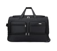 FANDARE Trolley Reisetasche mit Rollen Praktische Trolley Sporttasche Rucksack Wanderrucksack Weekender Handgepäcktrolley Herren Damen Reisegepäck für Einkauf Business Wochenendtrips Schwarz S