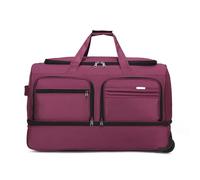 FANDARE Trolley Reisetasche mit Rollen Praktische Trolley Sporttasche Rucksack Wanderrucksack Weekender Handgepäcktrolley Herren Damen Reisegepäck für Einkauf Business Wochenendtrips Lila S