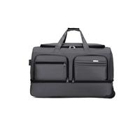 FANDARE Trolley Reisetasche mit Rollen Praktische Trolley Sporttasche Rucksack Wanderrucksack Weekender Handgepäcktrolley Herren Damen Reisegepäck für Einkauf Business Wochenendtrips Grau L