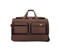 FANDARE Trolley Reisetasche mit Rollen Praktische Trolley Sporttasche Rucksack Wanderrucksack Weekender Handgepäcktrolley Herren Damen Reisegepäck für Einkauf Business Wochenendtrips Braun M