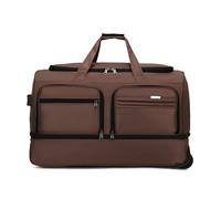 FANDARE Trolley Reisetasche mit Rollen Praktische Trolley Sporttasche Rucksack Wanderrucksack Weekender Handgepäcktrolley Herren Damen Reisegepäck für Einkauf Business Wochenendtrips Braun S
