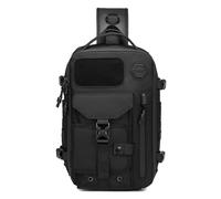 FANDARE Ultraleicht Brusttasche Herren Military Schultertasche Herren Taktisch Sling Crossbody Bag Modern Umhängetaschen Handytasche für Wandern Reisen Camping Trekking Daypacks Schwarz