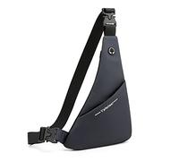 FANDARE Ultraleicht Brusttasche Schultertasche Herren Sling Chest Bag Wasserdicht Beidseitig Umhängetasche mit Kopfhörerloch für Outdoor Sport Wandern Radfahren Reisen Schultertasche Dunkelblau