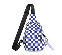 FANDARE Ultraleicht Brusttasche Sling Rucksack Beiläufig Daypacks Herren Damen Schultertasche Umhängetasche für Outdoor Sport Wandern Radfahren Reisen mit exquisitem Anhänger Wasserdicht Nylon Blau