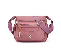 FANDARE Ultraleicht Damen Umhängetasche Nylon Schultertasche Handtaschen Elegant Umhängetasche mit verstellbarem breitem Riemen Frauen zum Umhängen Damentasche Multi-Tasche Messenger Bag Lila