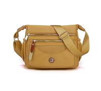 FANDARE Ultraleicht Damen Umhängetasche Nylon Schultertasche Handtaschen Elegant Umhängetasche mit verstellbarem breitem Riemen Frauen zum Umhängen Damentasche Multi-Tasche Messenger Bag Gold