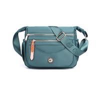 FANDARE Ultraleicht Damen Umhängetasche Nylon Schultertasche Handtaschen Elegant Umhängetasche mit verstellbarem breitem Riemen Frauen zum Umhängen Damentasche Multi-Tasche Messenger Bag Blauer See