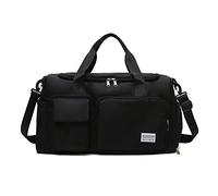 FANDARE Ultraleicht Sporttasche Reisetaschen Handgepäck Sporttasche Übernachtung Sporttasche Handtasche Damen Herren Weekender Kliniktasche Trainingstasche mit Schuhfach & Nassfach - Tasche Schwarz