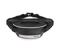 FANDARE Umhängetasche Bauchtasche Schultertasche für Damen Herren Multifunktional mit vielen Taschen & Großem Fassungsvermögen Wasserdichtes Nylon Schwarz