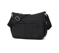 FANDARE Umhängetasche Damen Crossbody Moon Messenger Bag Mittelgroß Schultertasche Handytasche zum Umhängen Nylon Schultertaschen mit Vielen Fächern für Reise Schule Wandern Schwarz