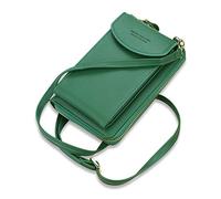 FANDARE Umhängetasche Damen Schultertaschen Geldbörse Leichte Handy-Brieftasche Crossbody Bag für Mädchen Einkaufen Party Schule Reise Unterarmtasche Wasserdicht PU Grün