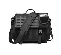 FANDARE Umhängetasche Herren Arbeitstasche Aktentasche Tragetasche Junge Schultertasche Männer Laptoptasche für 12.9 Zoll mit Multi-Tasche für Reise Schule Hochschule Arbeit Schulranzen Schwarz