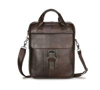 FANDARE Umhängetasche Herren Handy Schultertasche Herrentasche Klein Vintage Leder Crossbody Messenger Bag Herrentasche Zum Umhängen Handtasche Männer für Arbeiten Reisen Alltagsleben Braun
