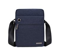 FANDARE Umhängetasche Herren Schultertasche Männertasche Multi-Tasche Messenger-Bags mit Kopfhörerloch Arbeitstasche Kuriertasche Crossbody Bag Reisetaschen Freizeit Arbeit Messenger Bag Blau A