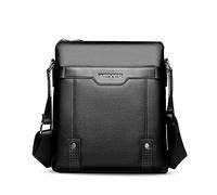 FANDARE Umhängetasche/Laptoptasche Herren, PU Schultertasche Herren, Business Crossbody Reisetasche Büro Arbeitstasche passt Tablet 9,7 Zoll Tablets, Wasserdicht Messenger Tasche Schwarz