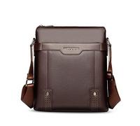 FANDARE Umhängetasche/Laptoptasche Herren, PU Schultertasche Herren, Business Crossbody Reisetasche Büro Arbeitstasche passt iPad 9,7 Zoll Tablets, Wasserdicht Messenger Tasche Braun