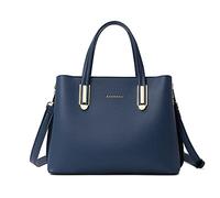 FANDARE Umhängetaschen Elegante Schultertasche Damen Handtasche Frauen PU Leder Wasserdicht Große Kapazität Mittel Büro Schule Einkauf Arbeitstasche Reisen mit Vielen Fächern Henkeltaschen Blau