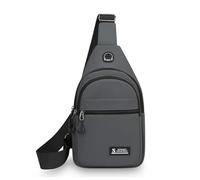 FANDARE Unisex Brusttasche Damen Sling Bag Herren Umhängetasche Wasserdicht für 6,7-Zoll-Handy für Pendler Outdoor-Abenteuer Männer Frauen Hände frei Klein Schulter-Tagesrucksack Grau C