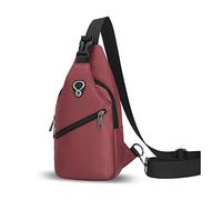 FANDARE Unisex Brusttasche, Herren, Umhängetasche, Schultertasche, für Sport, Fitnessstudio, Reisen, Camping, Radfahren, Polyester, rot, L, Freizeitrucksack