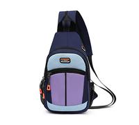 FANDARE Unisex Brusttasche Sling Bag Schulrucksack Sporttasche Herren Damen Schulranzen Umhängetaschen Crossover Rucksack Schultertasche für Outdoor Reisen Camping Wanderrucksäcke Daypacks Dunkelblau