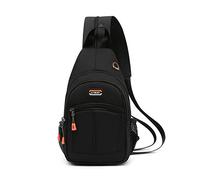FANDARE Unisex Brusttasche Sling Bag Schulrucksack Sporttasche Herren Damen Schulranzen Umhängetaschen Crossover Rucksack Schultertasche für Outdoor Reisen Camping Wanderrucksäcke Daypacks Schwarz