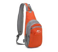 FANDARE Unisex Brusttasche Sport-Schultertaschen Sling Bag Herren Damen Umhängetaschen Crossover Rucksack Schultertasche Daypacks für Outdoor Reisen Camping Wanderrucksäcke Crossbody Pack Orange