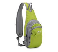 FANDARE Unisex Brusttasche Sport-Schultertaschen Sling Bag Herren Damen Umhängetaschen Crossover Rucksack Schultertasche Daypacks für Outdoor Reisen Camping Wanderrucksäcke Crossbody Pack Grün