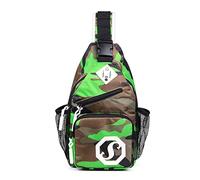 FANDARE Unisex Brusttasche Ultraleicht Sling Rucksack Beiläufig Daypacks Herren Damen Schultertasche Umhängetasche für Outdoor Sport Wandern Radfahren Reisen Wasserdicht Polyester (Camo-Grün)