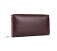 FANDARE Unisex Geldbörse Leder Portmonee mit RFID Geldbörse Herren Damen Brieftasche Lange Portemonnaie Geldklammer Kreditkartenetui Geldbeutel Reise Wallet mit 36 * Kartensteckplätze Braun