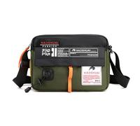 FANDARE Unisex Handytasche zum Umhängen Damen Handytasche Herren Superleicht Crossbody Schultertasche Umhängetasche mit Verstellbarer Damentasche Multi-Tasche Nylon Messenger Bag Schwarz Grün