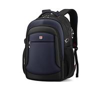 FANDARE Unisex Laptop Rucksack Schulrucksack Herren Damen für 16 Zoll Laptop-Tasche mit USB Ladeanschluss Business Arbeit Laptop-Rucksäcke Reise Schüler Schulranzen Schultasche Daypacks Schwarz Blau L