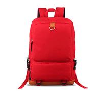 FANDARE Unisex Rucksack Schulrucksack Herren Damen Tagesrucksack mit 15.6 Zoll Laptopfach Rucksack Daypack Laptoptasche Wasserdichter Lässiger Backpack für Business Schule Reisen Uni Arbeit Rot