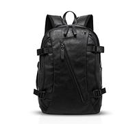 FANDARE Unisex Rucksack, wasserdicht, Schultaschen, Herren, Damen, Schulranzen, Jugendliche, Schultaschen, Freizeit, Daypack, Jungen, Reisetaschen, Outdoor, Camping, PU Pack, Schwarz, L,