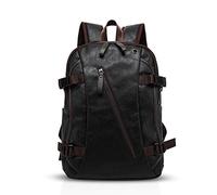 FANDARE Unisex Rucksack, wasserdicht, Schultaschen, Herren, Damen, Schulranzen, Jugendliche, Schultaschen, Freizeit, Daypack, Jungen, Reisetaschen, Outdoor, Camping, PU, Schwarz, Kaffee, L,