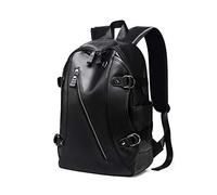 FANDARE Unisex Rucksäcke Schulrucksack Herren Damen Schultasche Junge Mädchen Wasserdicht Schulranzen Teenager Tagesrucksack Reise Daypacks Laptop-Tasche Outdoor Camping PU Pack Schwarz A