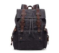 FANDARE Unisex Schulrucksack Teenager Rucksack für Herren/Damen Wanderrucksack Reise Daypack Schultasche Leinwand Grau