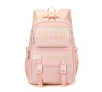 FANDARE Unisex Schulrucksäcke Schultasche Mädchen Jungen Jugendlich Minimalist Carry Tagesrucksäcke Student Campus-Begleiter Schulranzen Alltagsrucksäcke Rucksack Schulrucksack Daypack Rosa