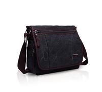 FANDARE Unisex Umhängetasche Herrentasche Segeltuch Damen Schultertasche Lehrertasche Laptoptasche für 10.9 Zoll Notebook Kuriertasche Große Aktentasche Schule Freizeit Reise Business Messenger Bag
